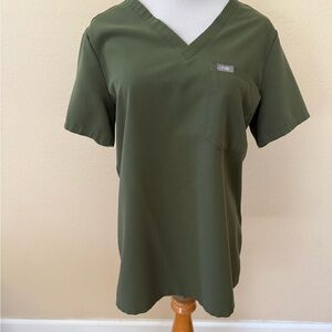 Olive green figs caterina top